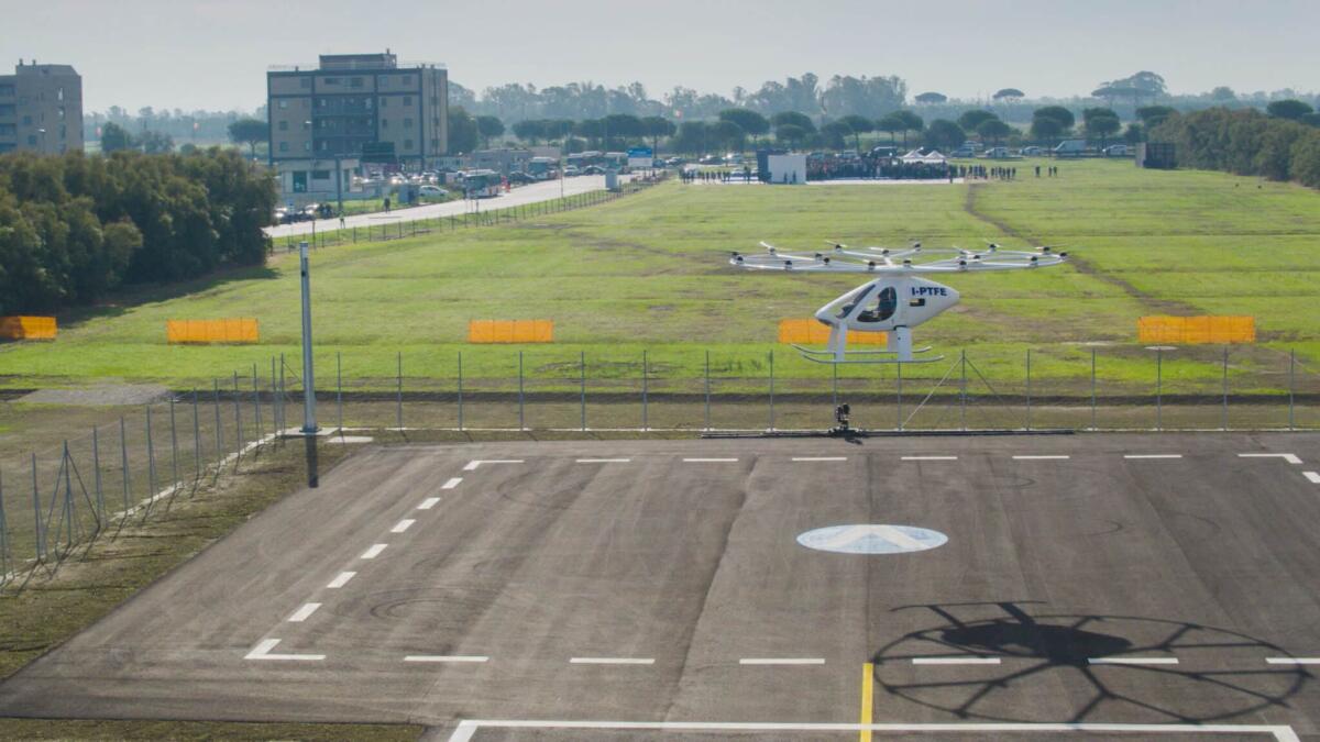 Volocopter: da Roma a Fiumicino in 20 minuti nel 2024, primo test effettuato per il taxi volante - 