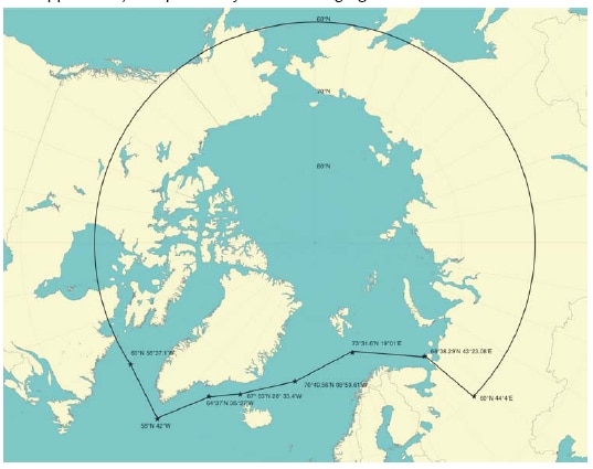 Maximum extent of Arctic waters application (photo: NeRF)