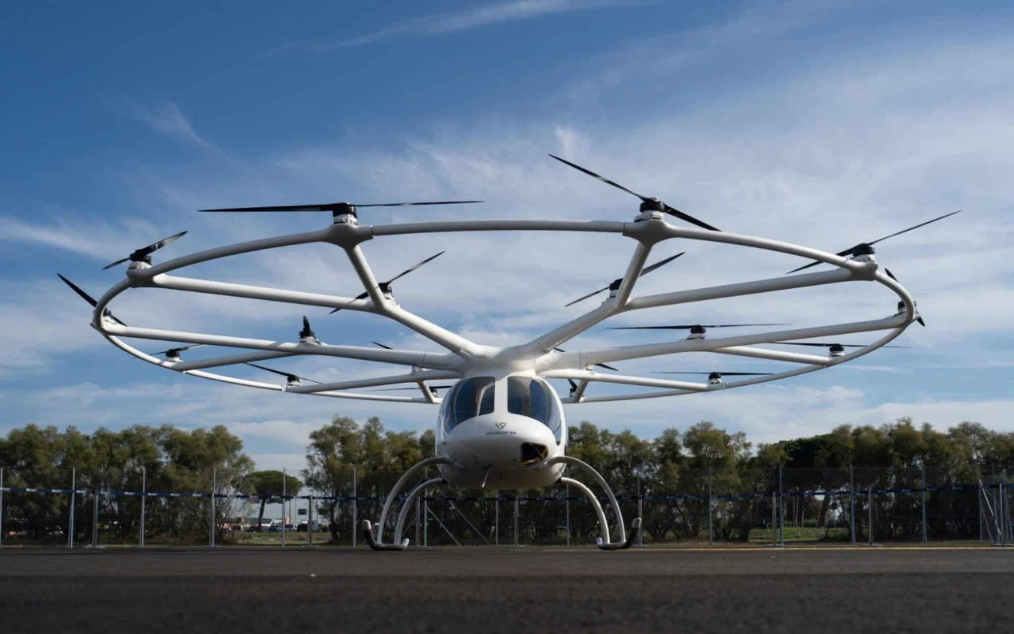 Il Volocopter che arriverà in Italia nel 2024 - Crediti foto: Ansa
