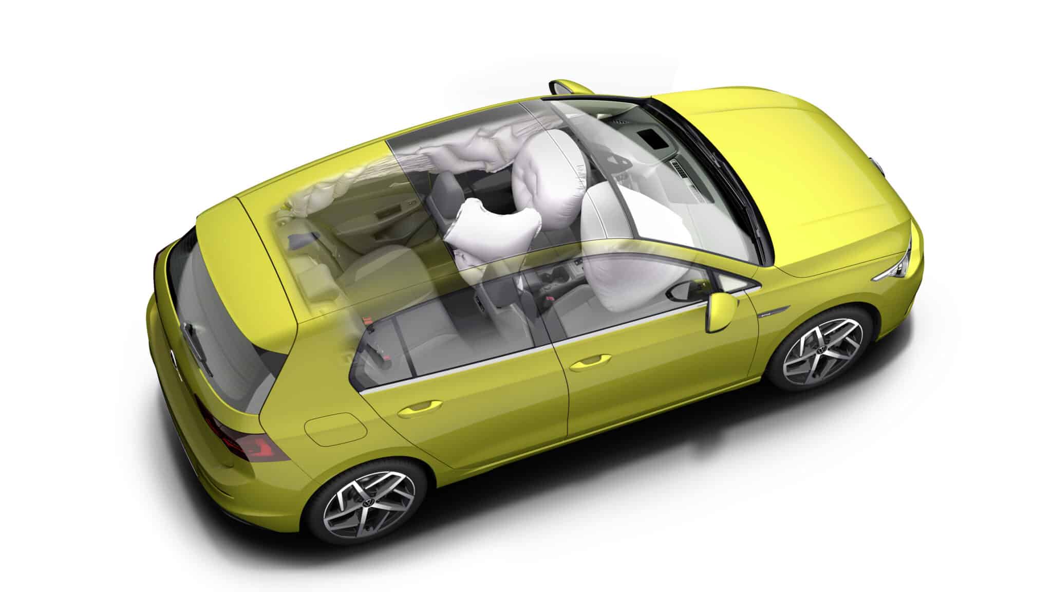 Gli airbag della Volkswagen Golf 8 - Crediti foto: Volkswagen