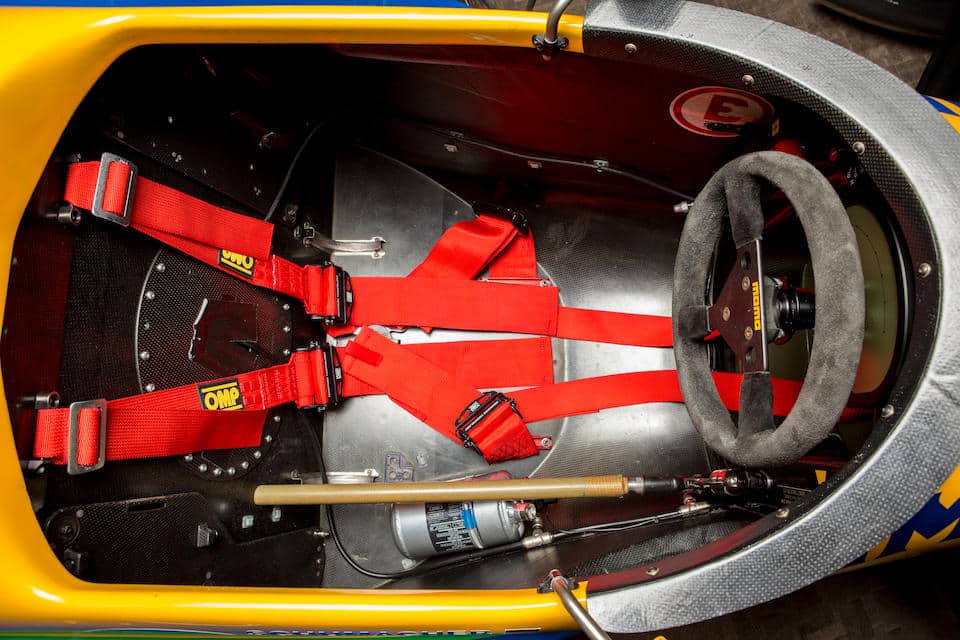 L'abitacolo della Benetton B191 di Michael Schumacher. Credit: bonhams.com