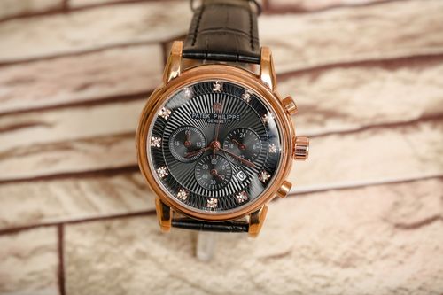 Free Copper Gold Brand Watch with Black Dial and Strap Stock Photo