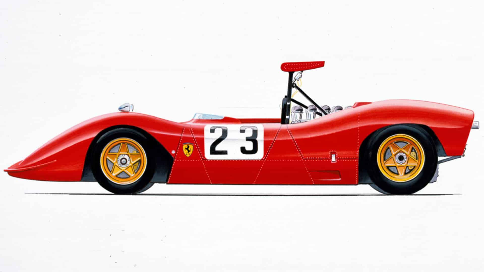 La vista laterale della Ferrari 612 Can Am. Credit: ferrari.com