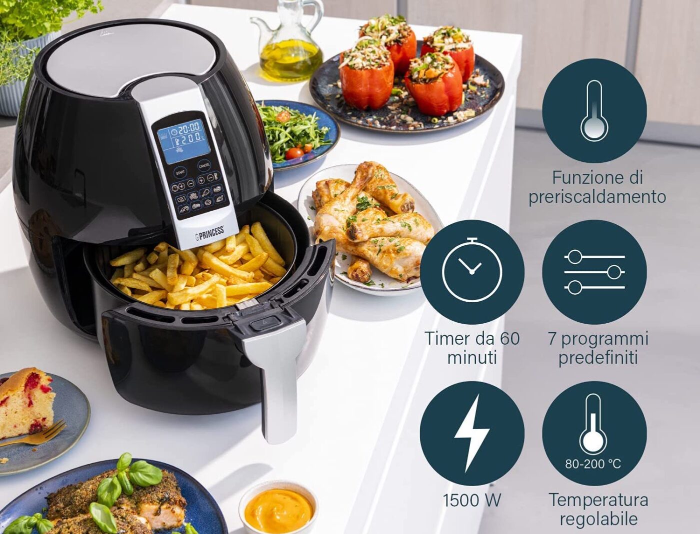 Friggitrice ad aria Princess Aeroofryer XL 182020. Credits: Amazon
