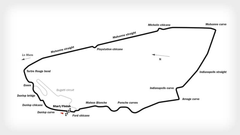 Il famoso tracciato di Le Mans. Credit: porsche.com