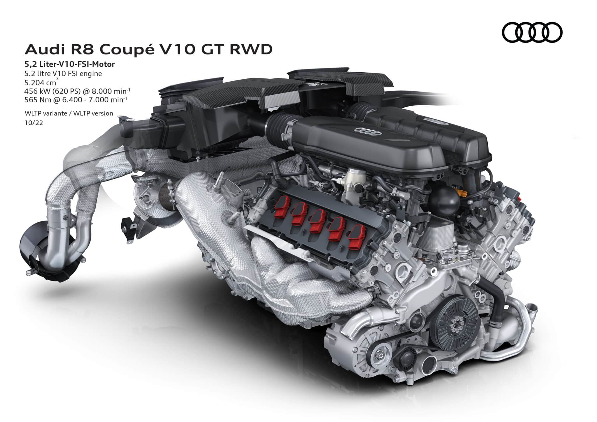 Il V10 5,2 litri della R8