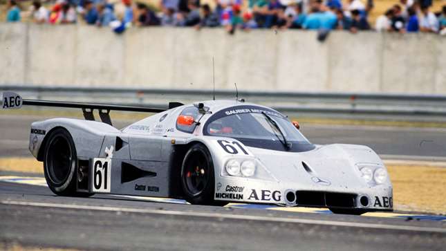La Sauber C9 sulla pista di Le Mans. Credit: goodwood.com