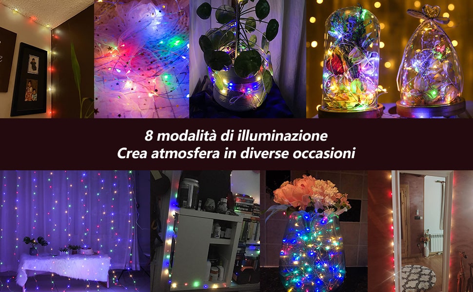 Modalità di illuminazione delle luci Avyvi. Credits: Amazon.it