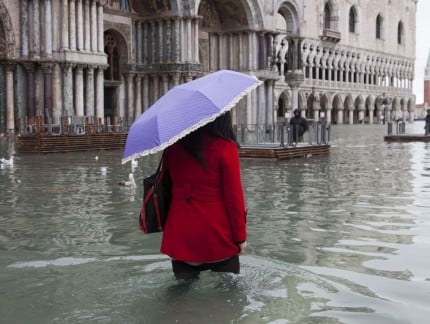Acqua alta, disagi, Venezia 01-11-2012