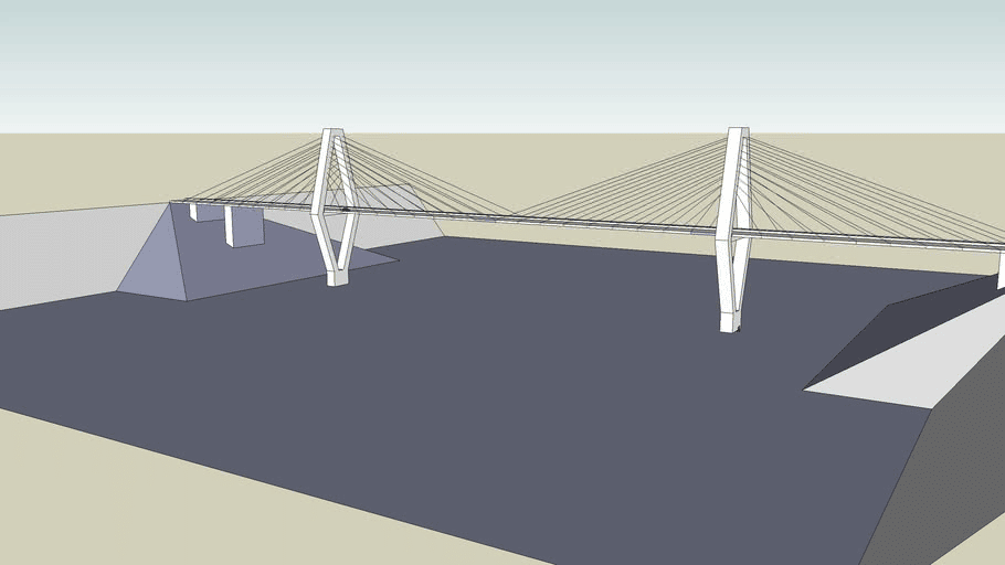 Vista del Cesar Gaviria Trujillo Viaduct completato. Credits: 3D Warehouse