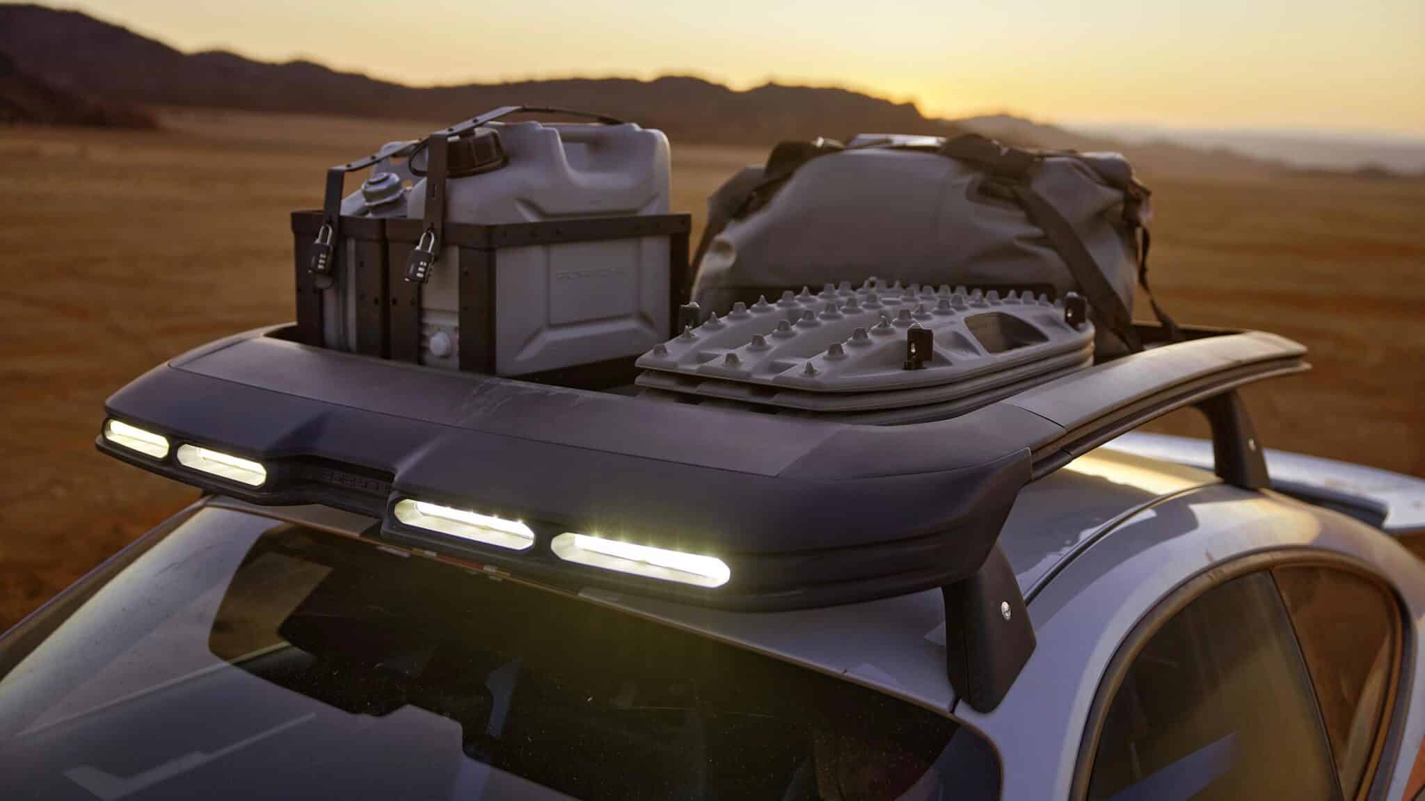 Il portapacchi della nuova Porsche 911 Dakar