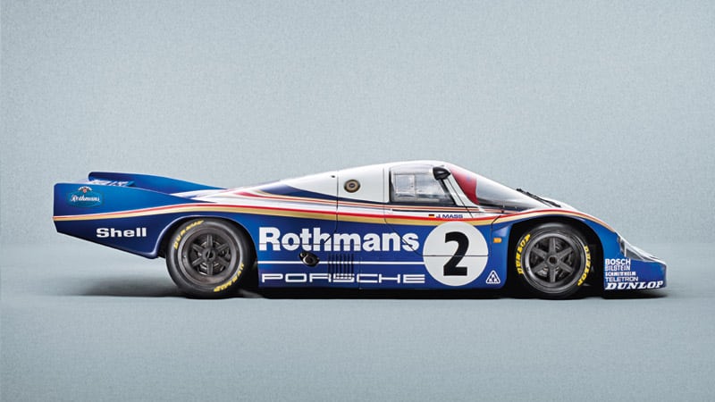 Una vista laterale della Porsche 956, erede della 936. Credit: porsche.com