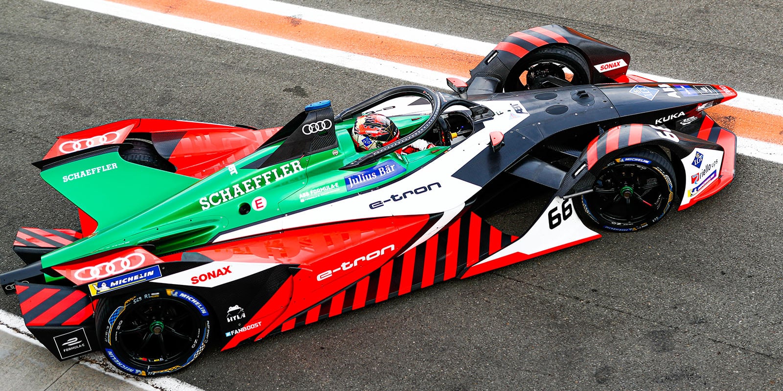 L'ultima monoposto Audi a partecipare al Campionato del Mondo Formula E. Credit: fiaformulae.com (Photo by Sam Bloxham / LAT Images)