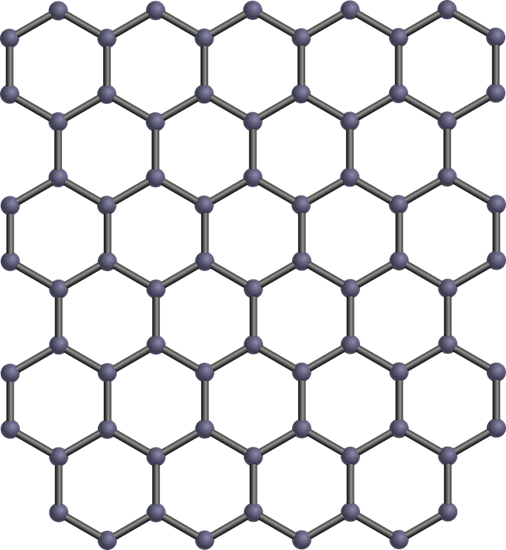 Struttura atomica del grafene. Credits: Pixabay