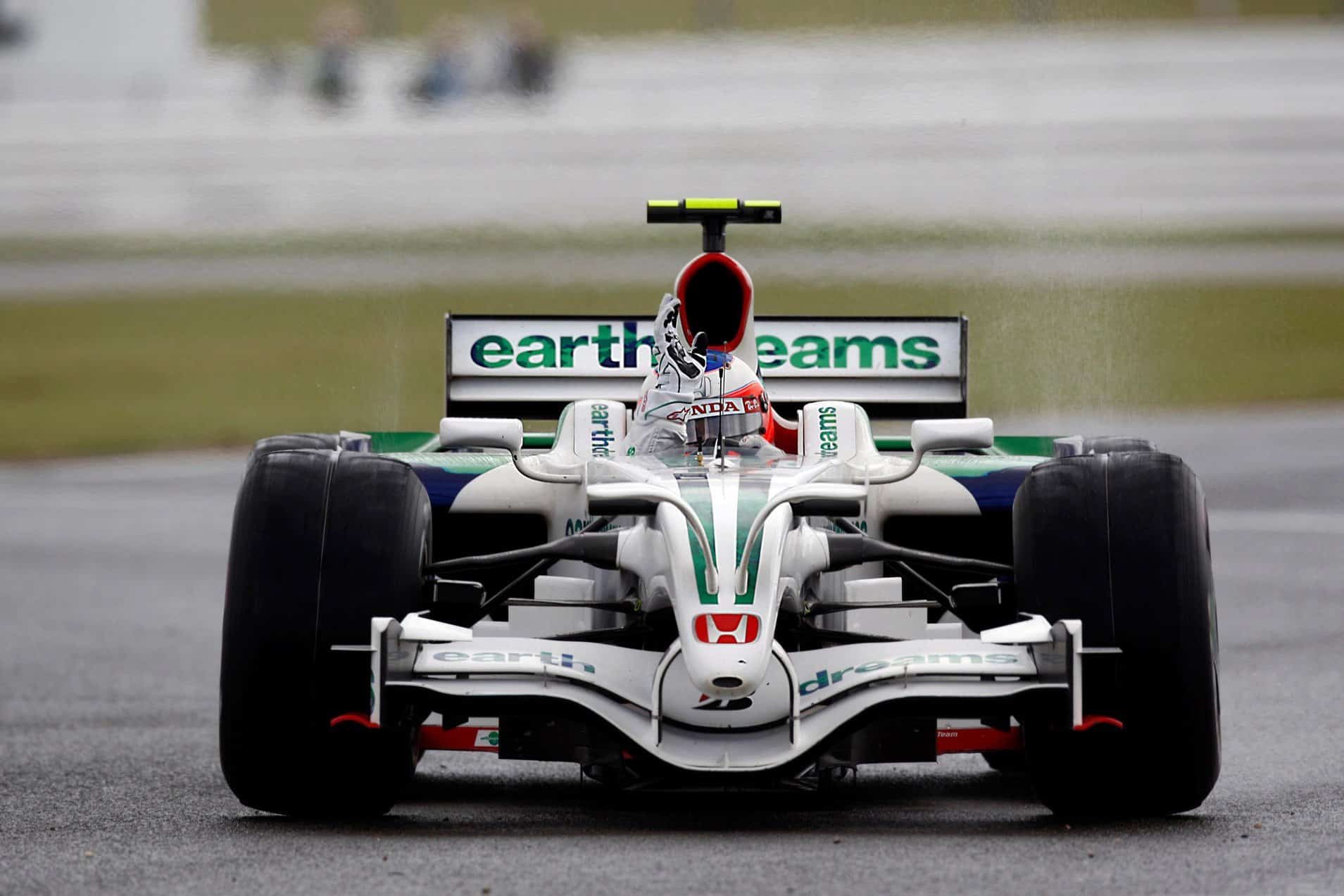 Rubens Barrichello, Honda RA108, 3° all'arrivo del GP d'Inghilterra 2008. Credit: scuderia.alphatauri.com, World Copyright: Andrew Ferraro/LAT Photographic. ref: Digital Image _H0Y3860