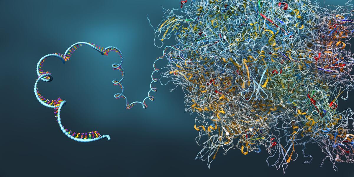 GEMs: sono davvero il futuro per lo studio del metabolismo? - Ribosome as part of an biological cell constructing messenger rna molecule - 3d illustration