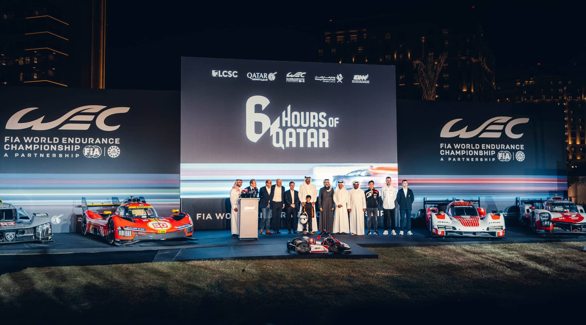 Uno scatto inerente la presentazione della 6 Ore del Qatar 2024. Credit: fiawec.com