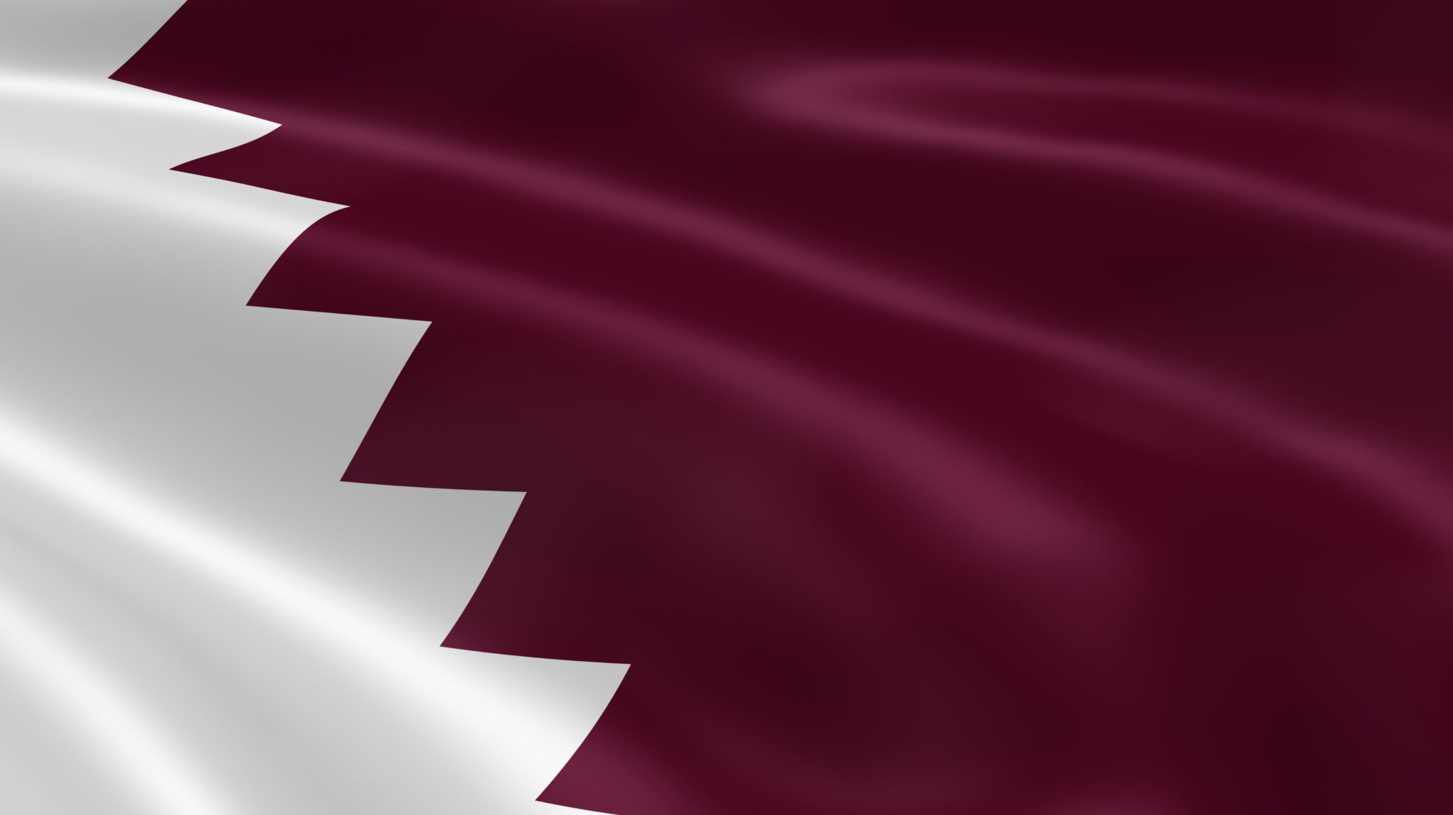 La bandiera del Qatar.