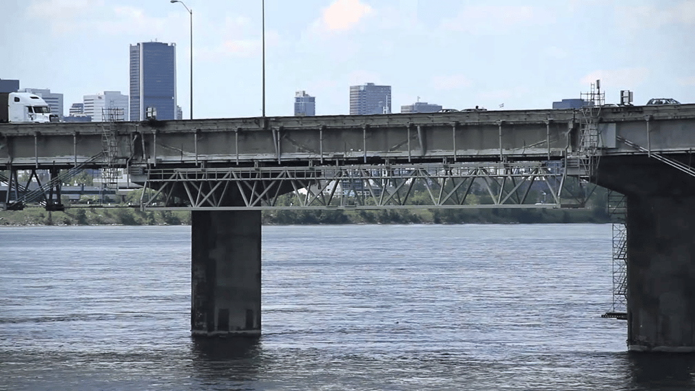 Rinforzi metallici dell’originario Samuel de Champlain Bridge. Credits: Ponts Jacques Cartier Champlain Bridges