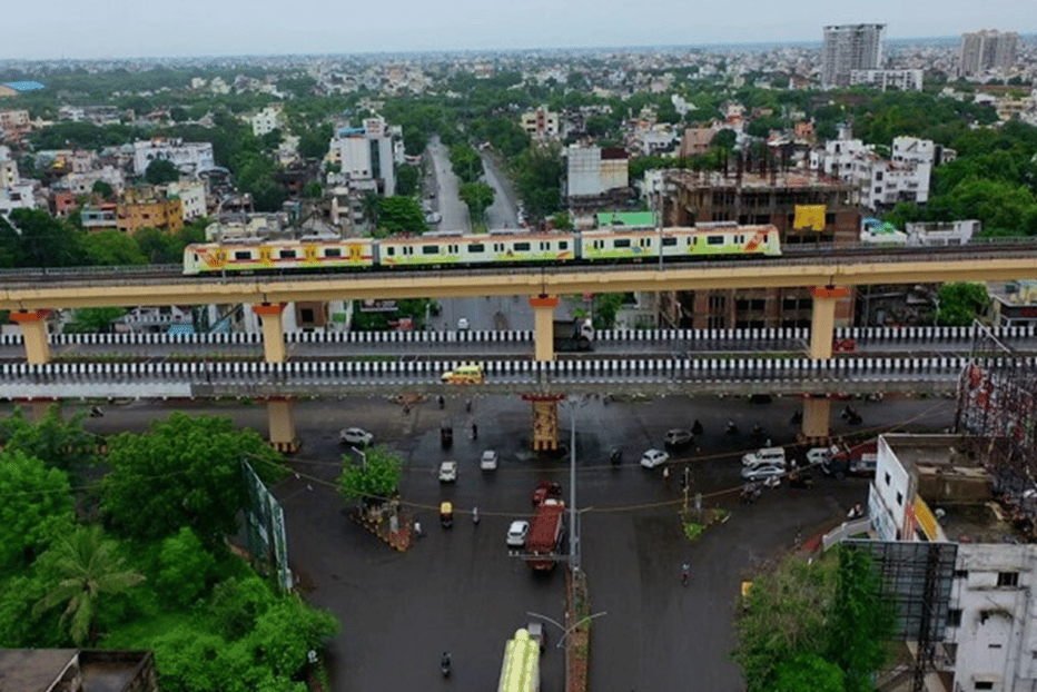 Vista prospettica del corridoio di Nagpur. Credits: Urban Transport News