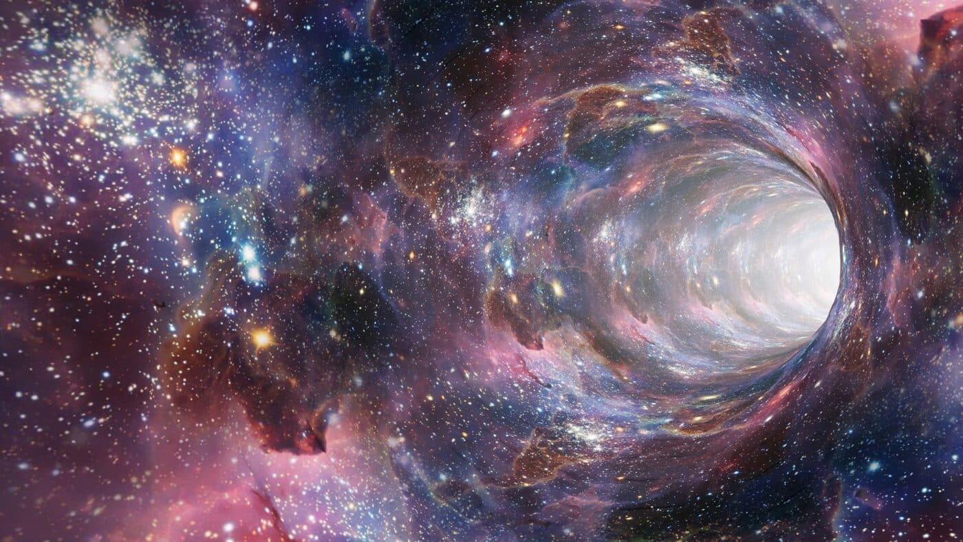 Rappresentazione artistica di un wormhole.