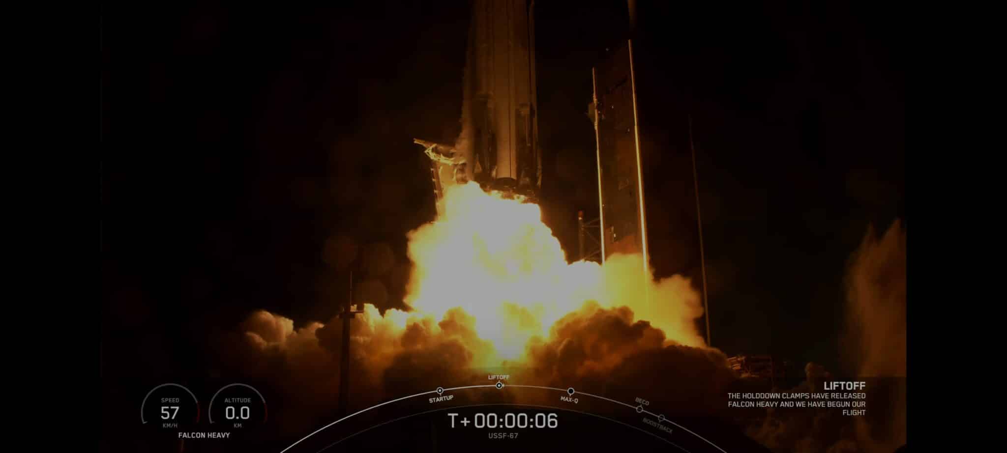 Falcon Heavy di SpaceX: partita con successo la sua quinta missione