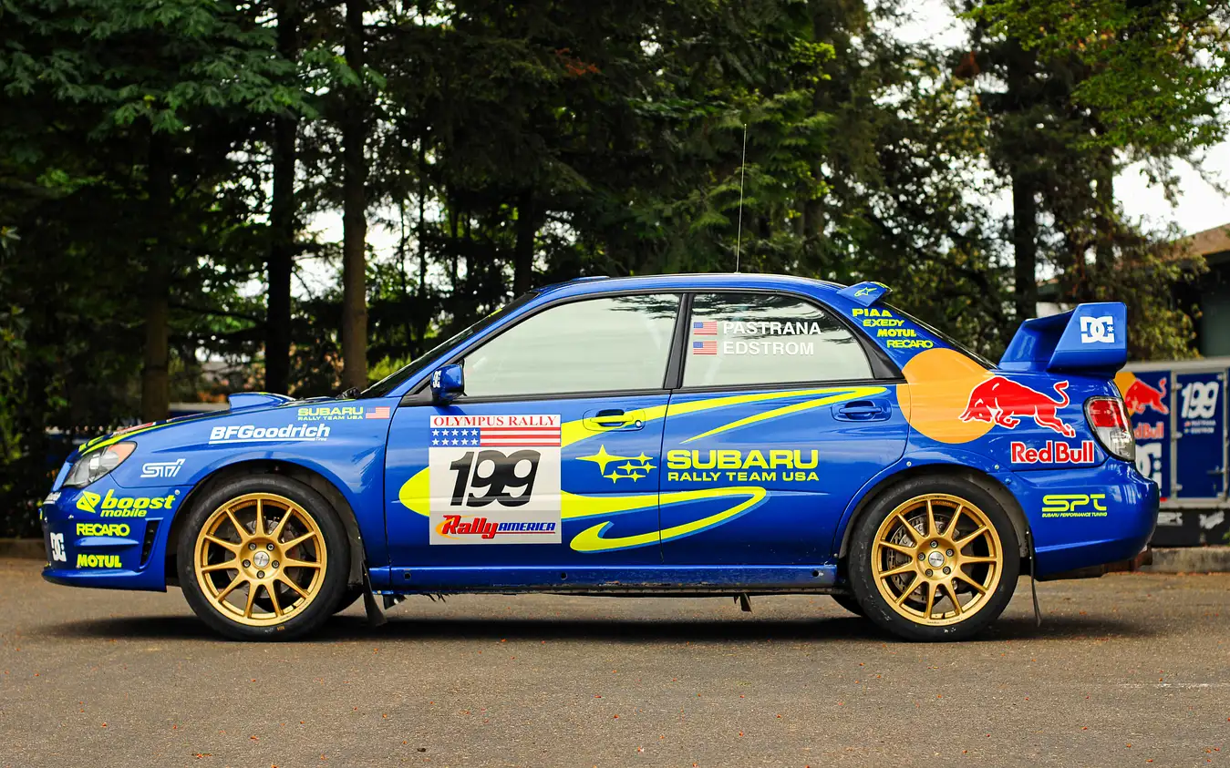 La Subaru Impreza WRX STI del Team Vermont SportsCar di Pastrana, vettura gemella di quella guidata da Ken Block nel Rally America. Credit: vtcar.com