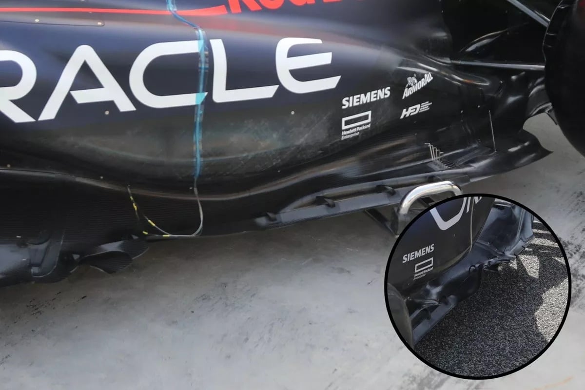 Il nuovo fondo della Red Bull RB19 - Credits: Giorgio Piola