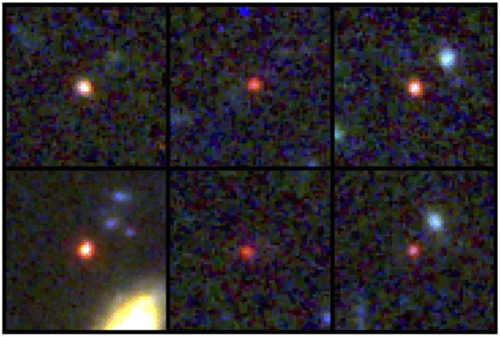 Crediti: NASA, ESA, CSA, I. Labbe (Swinburne University of Technology). Image processing: G. Brammer (Niels Bohr Institute’s Cosmic Dawn Center at the University of Copenhagen)