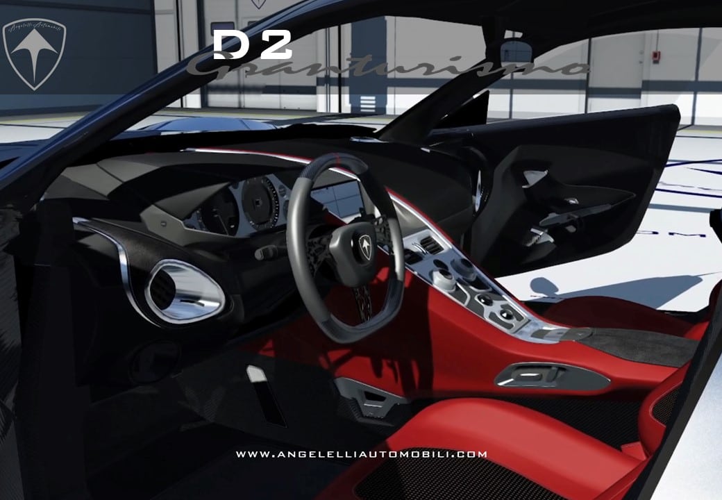 Gli interni della Angelelli D2 Granturismo