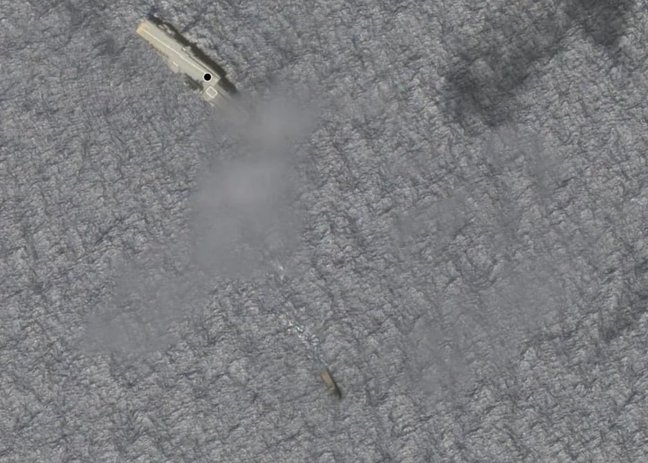 Ultima immagine conosciuta della portaerei Sao Paulo vista dal satellite.Credit: Divulgation/Greenpeace Brasil 