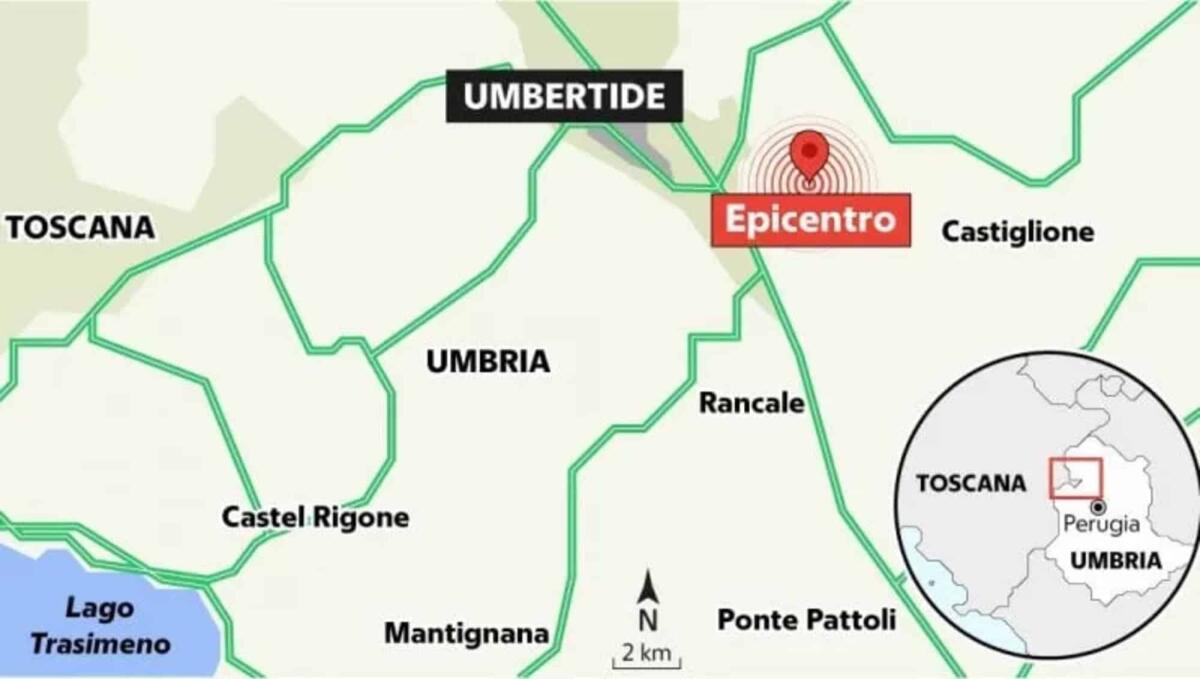 Terremoto in Umbria, registrate forti scosse con epicentro a Umbertide - 