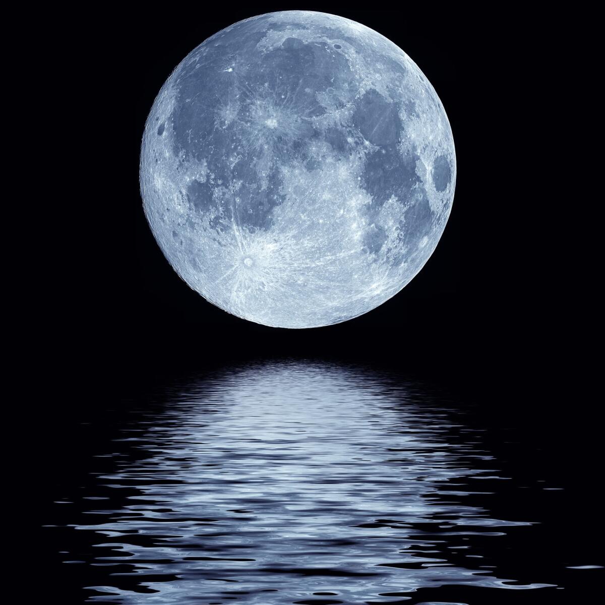 Svelata la mappa dell'acqua sulla Luna, ecco dove si trova la preziosa risorsa - Full blue moon over cold night water