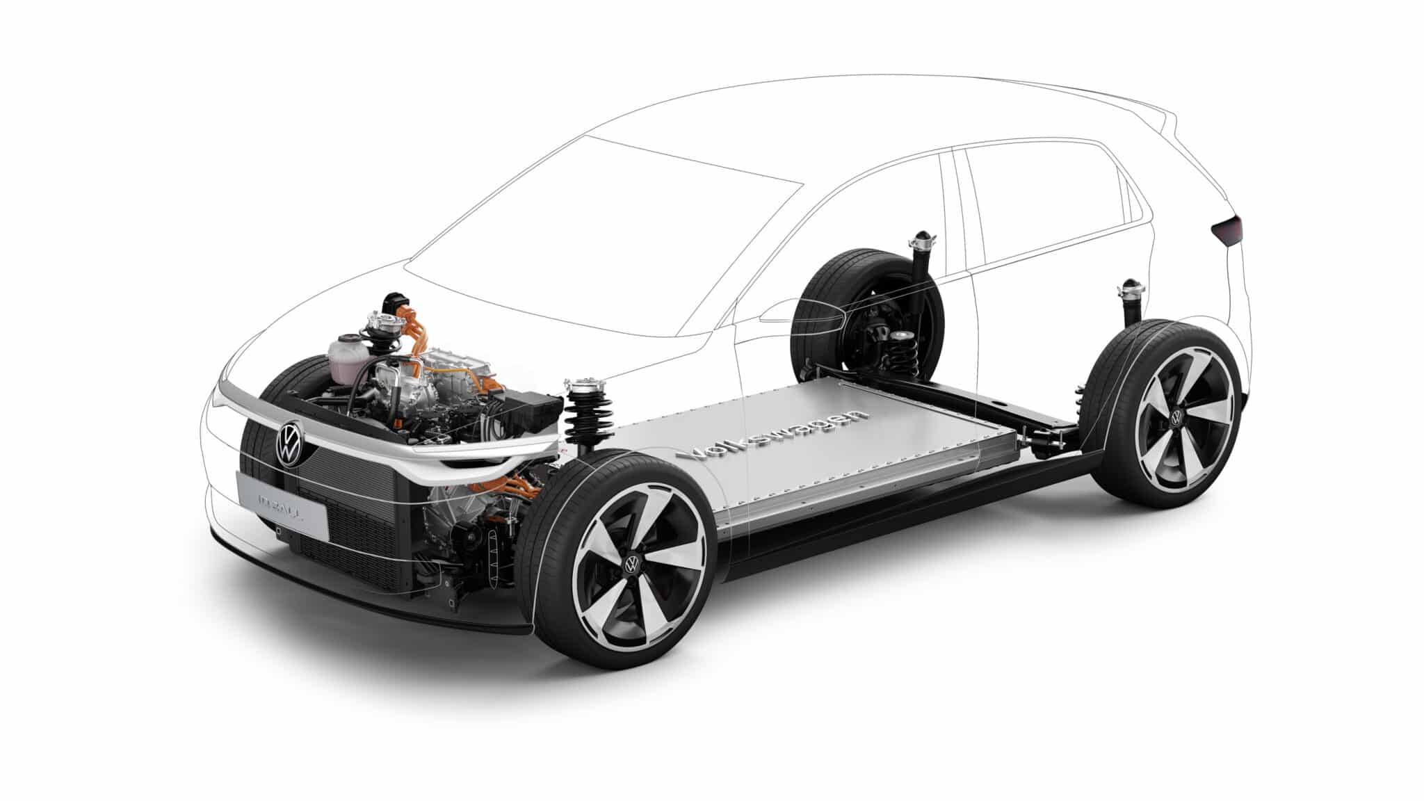 Low centre of gravity and front-wheel drive - the best possible economy of space in the compact ID. 2all.
