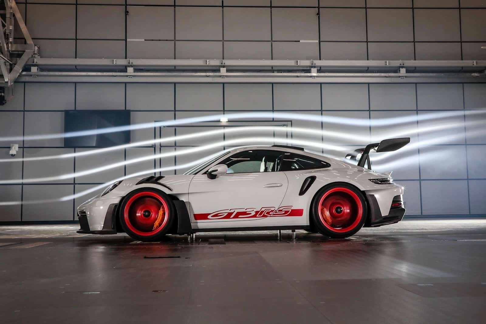 Porsche 911 GT3 RS in galleria del vento