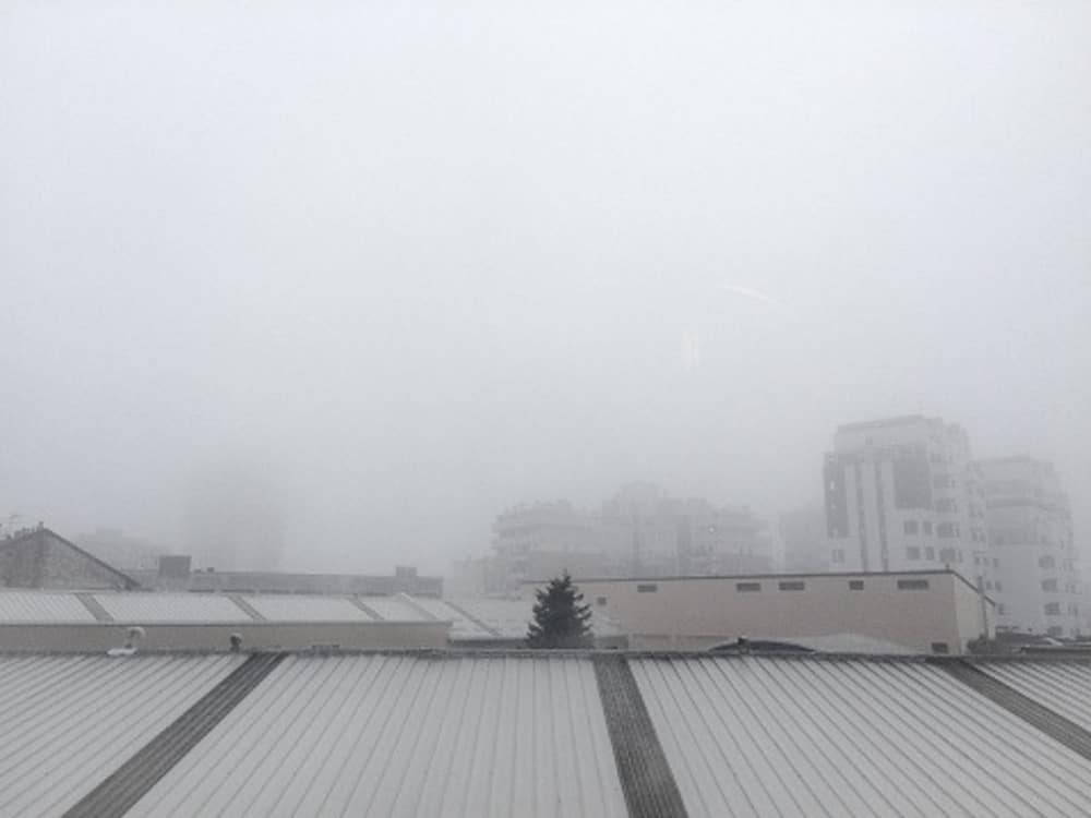 view of the Milanese fog