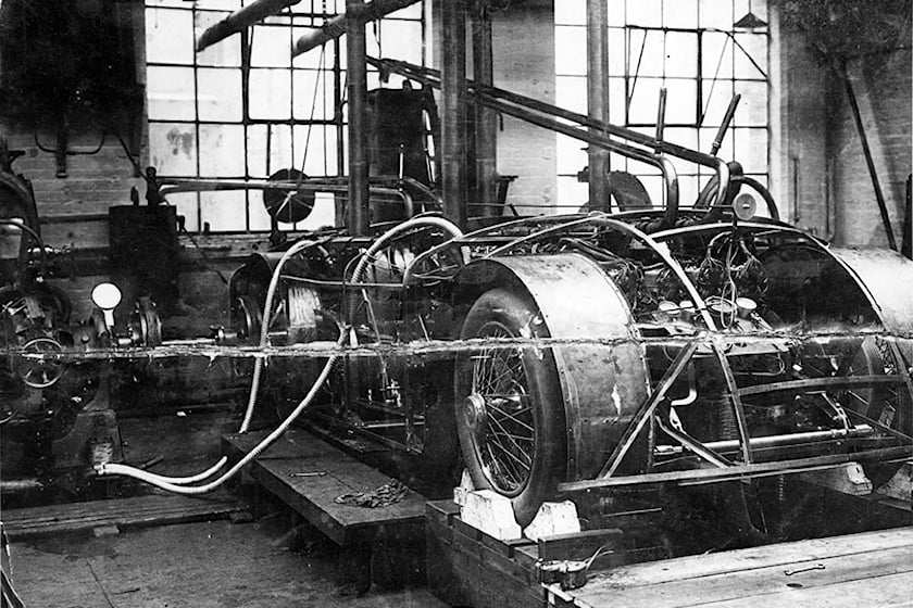 Una foto storica della Sunbeam 1000 HP
