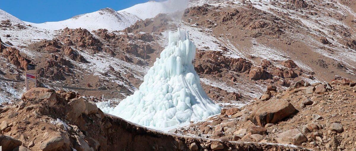 Stupa di ghiaccio: pratica soluzione per combattere la scarsità d’acqua - Stupa di ghiaccio