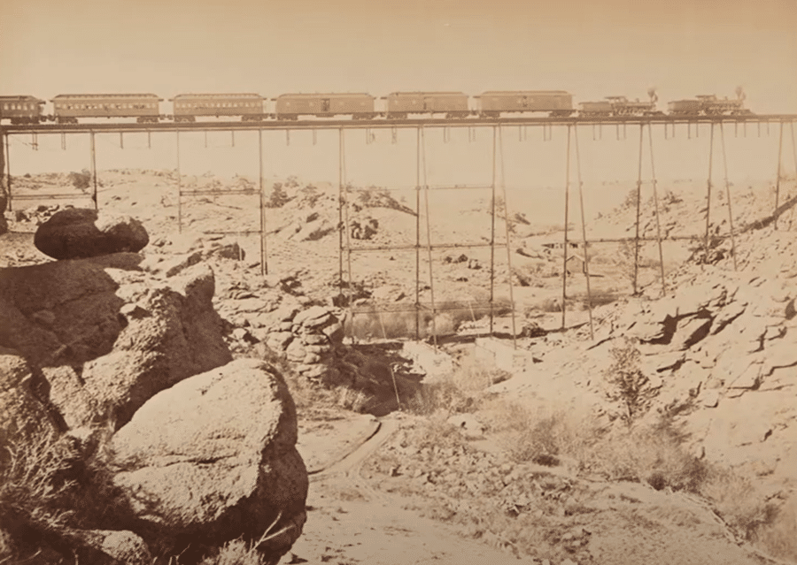 Dale Creek Great Iron Bridge. (Credits: William Henry Jackson)