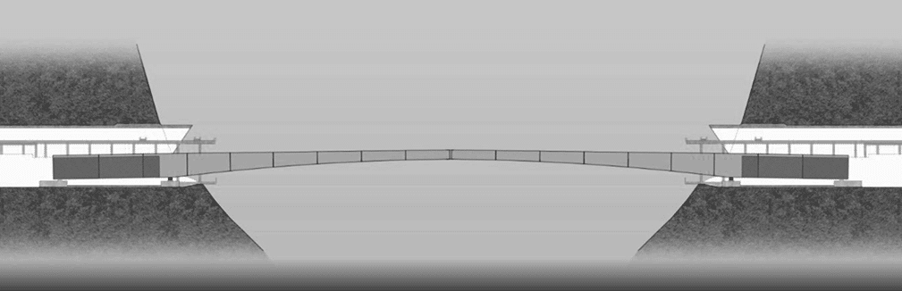 Prospetto longitudinale del Cetina Bridge. (Credits: Maeg S.p.A.)