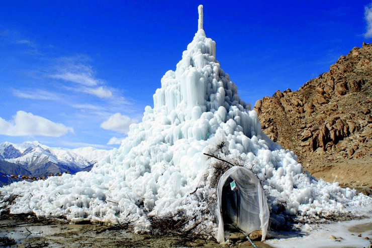 Stupa di ghiaccio. (Credits: Indiahikes)