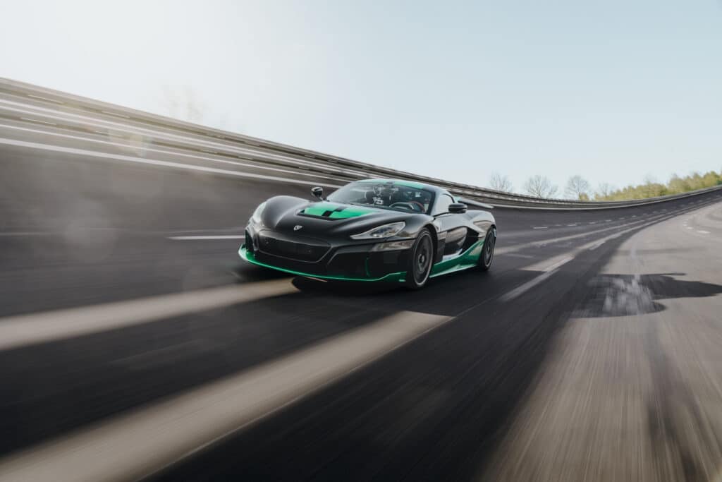 Rimac Nevera sul circuito di prova