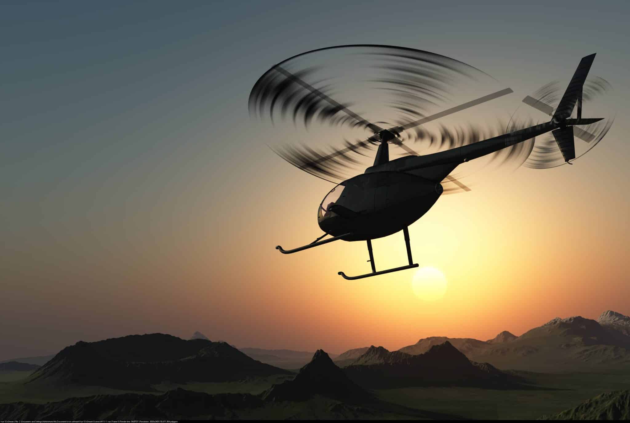 Elicottero in volo costi degli elicotteri