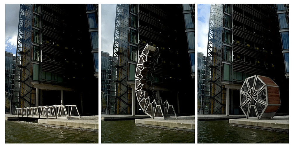 Il Rolling Bridge. (Credits: heatherwick.com)