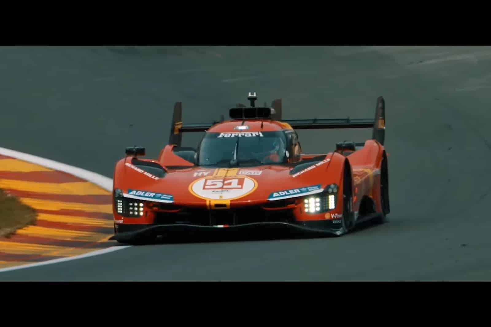Ferrari 499P sul circuito di Spa
