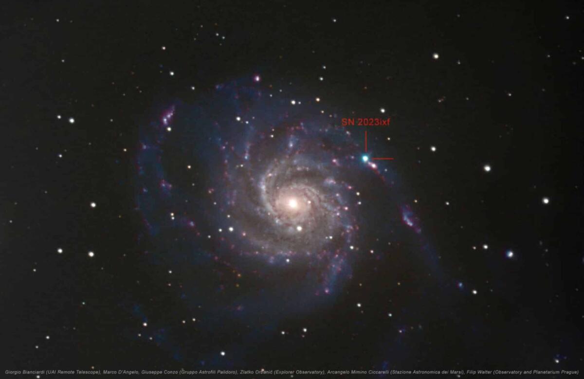 Supernova SN 2023ixf: un'esplosione unica nella Galassia Girandola - 