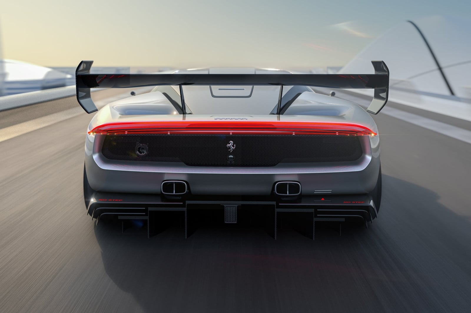 Lo spoiler in foto è rimovibile quando l'auto non va in pista