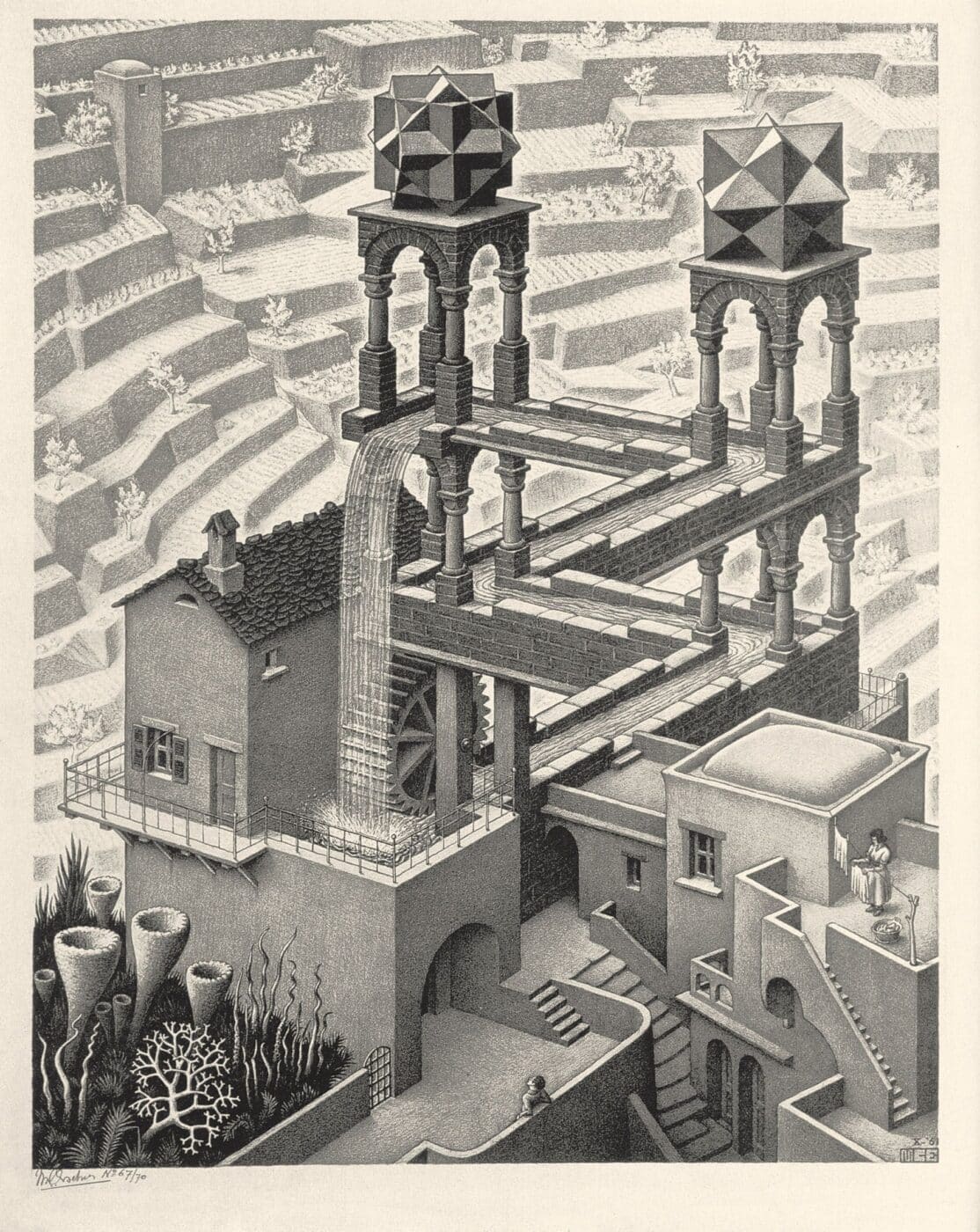 M.C.Escher- Cascata. Credits: Artsupp
