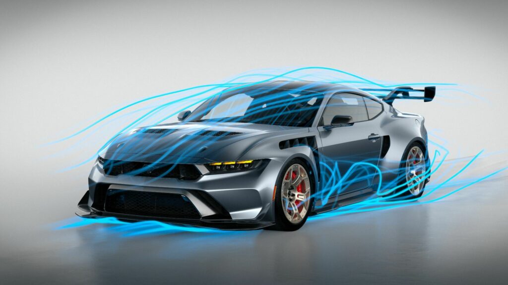 L'aerodinamica del fondo vettura Ford Mustang GTD