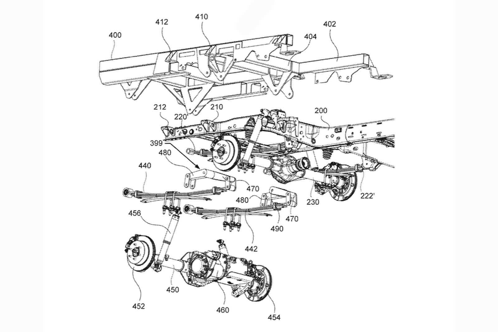 Ford: nuovi brevetti mostrano un terzo asse per trasformare l'F-150 in un pick-up 6x6